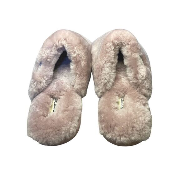 FIRESIDE super-soft shearling slippers, Dusty pink size 9 - Picture 4 of 7